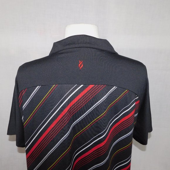 Nancy Lopez Womens Plus Size 1X Black Red White Striped Golf Polo Shirt - Picture 8 of 10